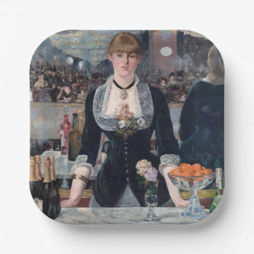 Edouard Manet _ A Bar at the Folies_Bergere Paper Plates