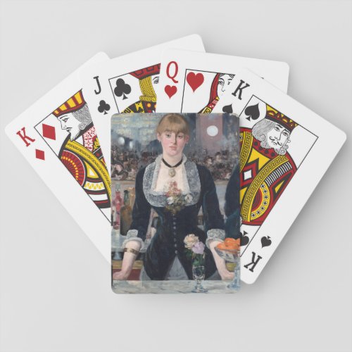 Edouard Manet _ A Bar at the Folies_Bergere Poker Cards