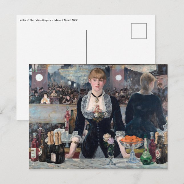 Edouard Manet - A Bar at the Folies-Bergere Postcard (Front/Back)