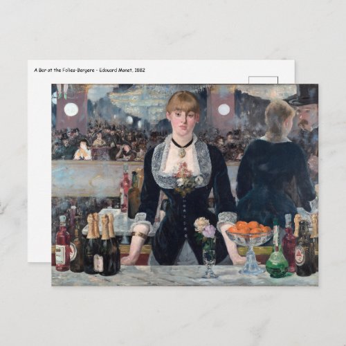 Edouard Manet _ A Bar at the Folies_Bergere Postcard