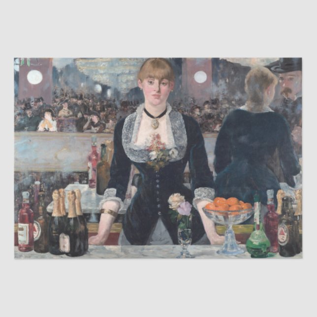 Edouard Manet - A Bar at the Folies-Bergere Tissue Paper (Front)