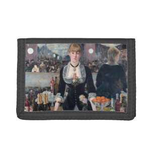 Edouard Manet - A Bar at the Folies-Bergere Tri-fold Wallet