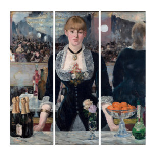 Edouard Manet - A Bar at the Folies-Bergere Triptych