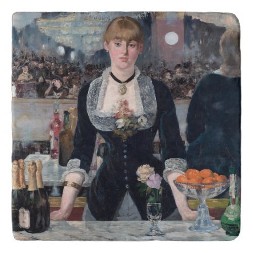 Edouard Manet _ A Bar at the Folies_Bergere Trivet