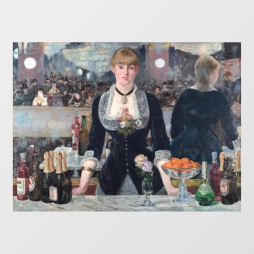 Edouard Manet _ A Bar at the Folies_Bergere Window Cling