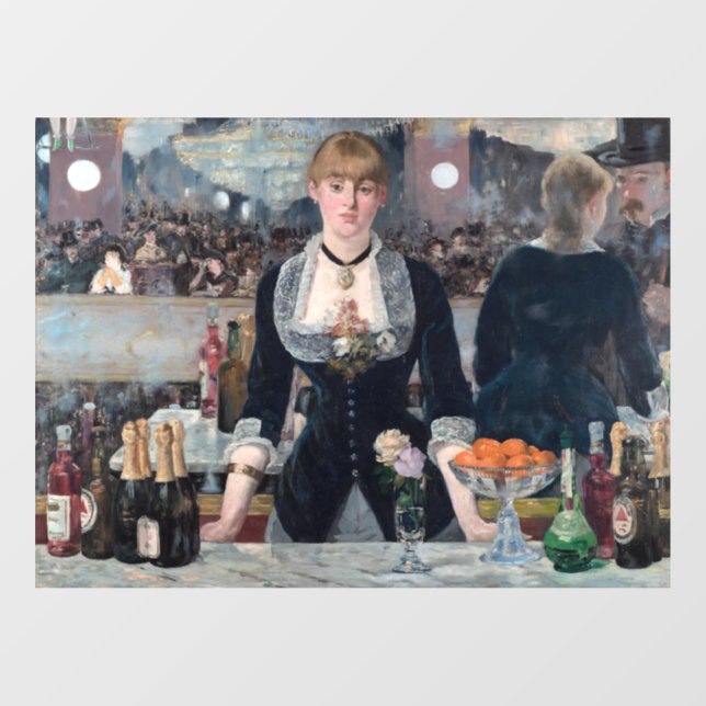 Edouard Manet - A Bar at the Folies-Bergere Window Cling (Sheet)