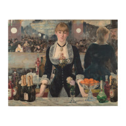 Edouard Manet - A Bar at the Folies-Bergere Wood Wall Art