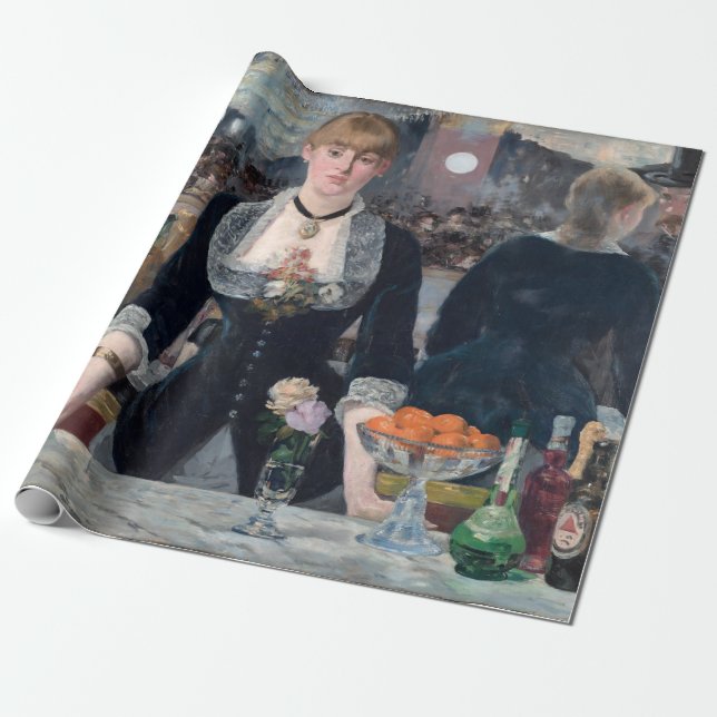 Edouard Manet - A Bar at the Folies-Bergere Wrapping Paper (Unrolled)