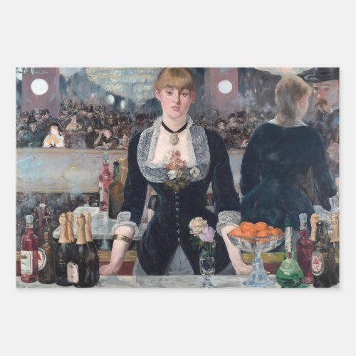 Edouard Manet _ A Bar at the Folies_Bergere Wrapping Paper Sheets