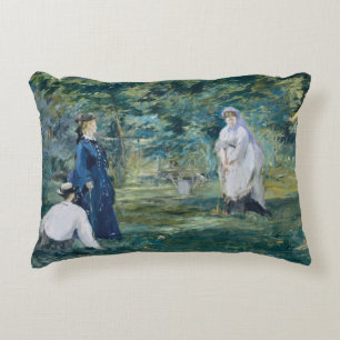 Edouard Manet - A Game of Croquet Accent Pillow