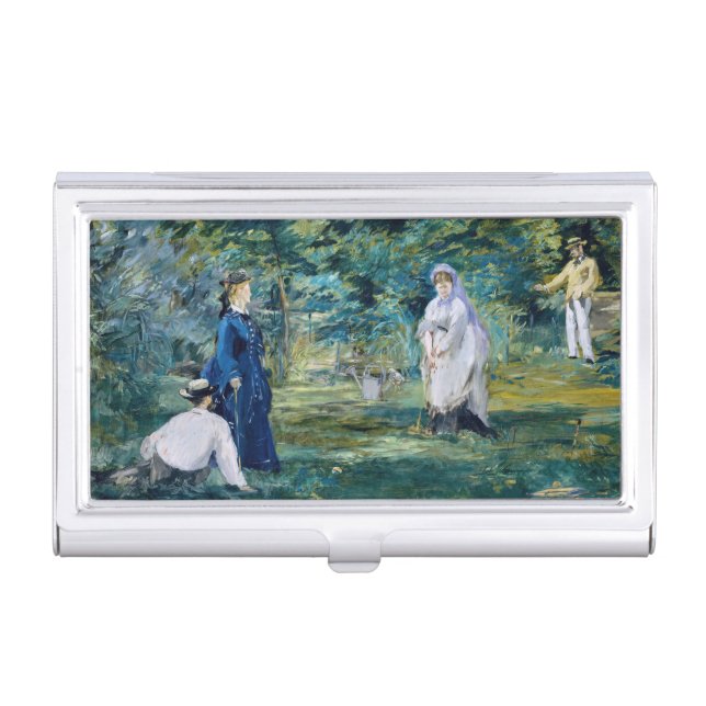 Edouard Manet - A Game of Croquet Business Card Case (Front)
