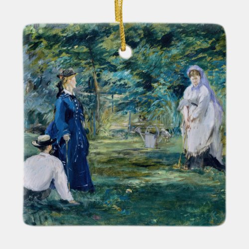 Edouard Manet _ A Game of Croquet Ceramic Ornament