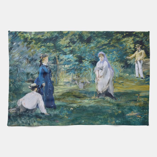 Edouard Manet - A Game of Croquet Kitchen Towel (Horizontal)