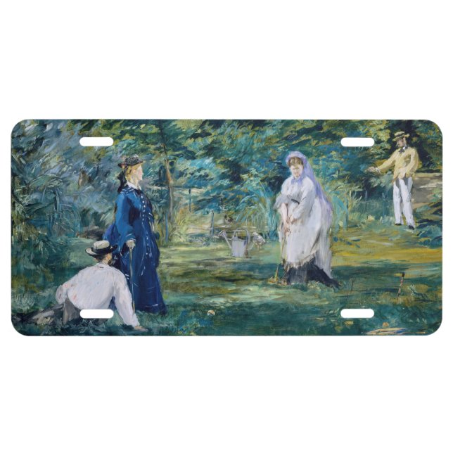 Edouard Manet - A Game of Croquet License Plate (Front)