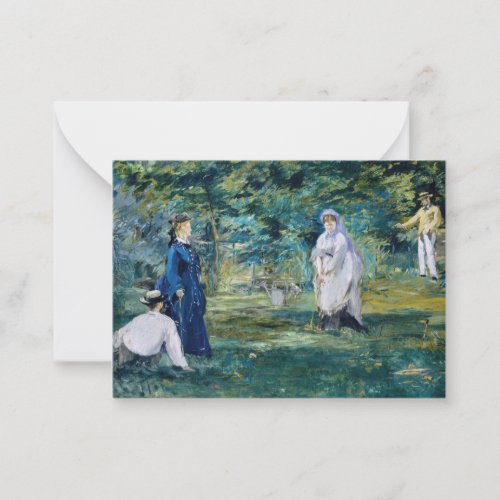 Edouard Manet _ A Game of Croquet Note Card
