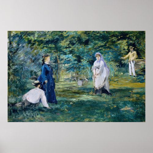 Edouard Manet _ A Game of Croquet Poster