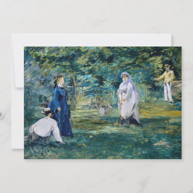 Edouard Manet - A Game of Croquet Thank You Card (Front)