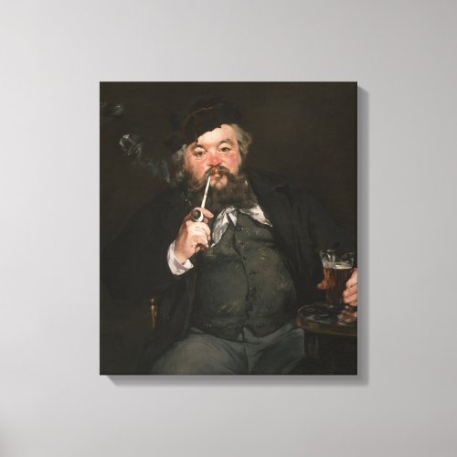 Edouard Manet _ A Good Glass of Beer  Le bon bock Canvas Print