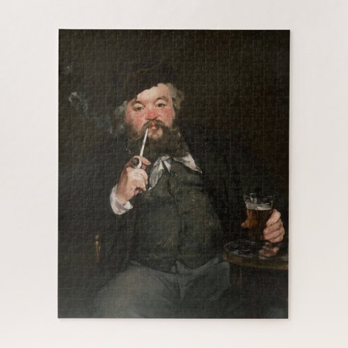 Edouard Manet _ A Good Glass of Beer  Le bon bock Jigsaw Puzzle