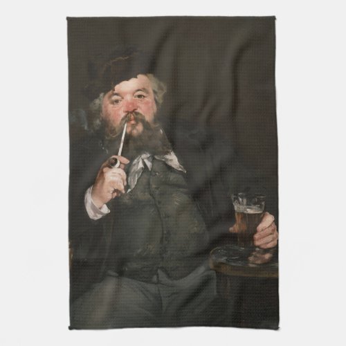 Edouard Manet _ A Good Glass of Beer  Le bon bock Kitchen Towel