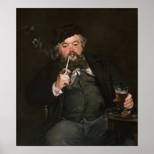 Edouard Manet _ A Good Glass of Beer  Le bon bock Poster