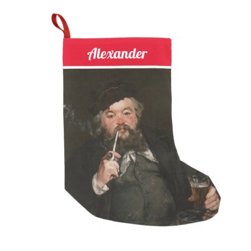 Edouard Manet _ A Good Glass of Beer  Le bon bock Small Christmas Stocking