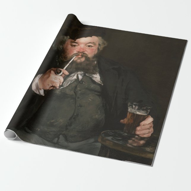 Edouard Manet - A Good Glass of Beer / Le bon bock Wrapping Paper (Unrolled)