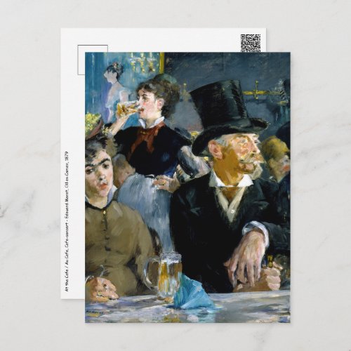 Edouard Manet _ At the Cafe Postcard