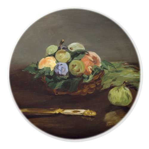 Edouard Manet _ Basket of Fruits Ceramic Knob