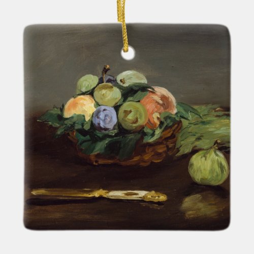 Edouard Manet _ Basket of Fruits Ceramic Ornament