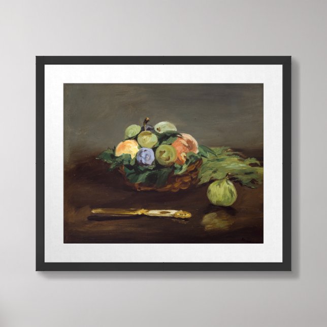 Edouard Manet - Basket of Fruits Framed Art (Framed Front)