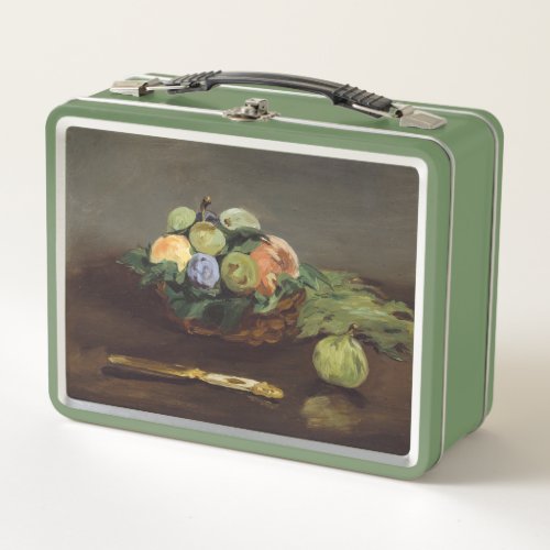 Edouard Manet _ Basket of Fruits Metal Lunch Box
