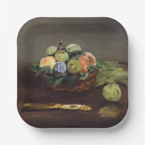 Edouard Manet _ Basket of Fruits Paper Plates