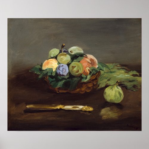Edouard Manet _ Basket of Fruits Poster