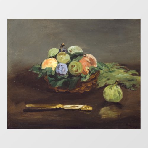Edouard Manet _ Basket of Fruits Window Cling