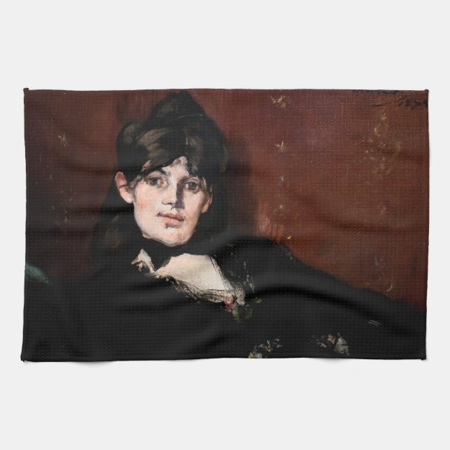 Edouard Manet - Berthe Morisot Reclining Kitchen Towel (Horizontal)