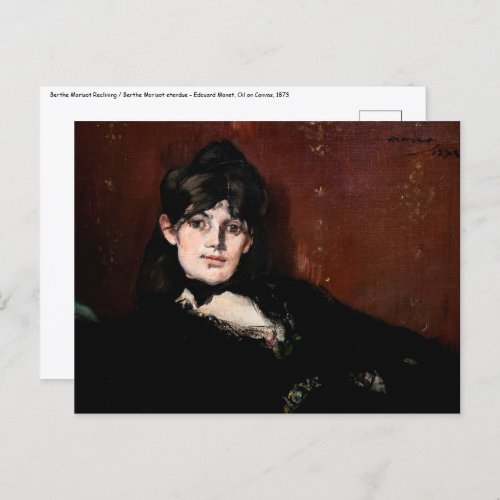 Edouard Manet _ Berthe Morisot Reclining Postcard