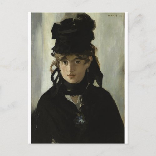Edouard Manet _ Berthe Morisot With a Bouquet Postcard