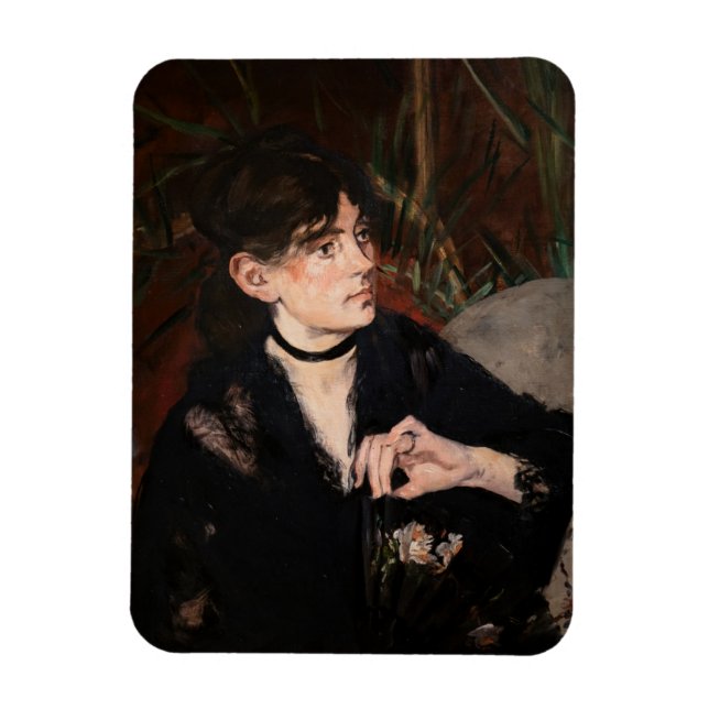 Edouard Manet - Berthe Morisot with a Fan 1874 Magnet (Vertical)