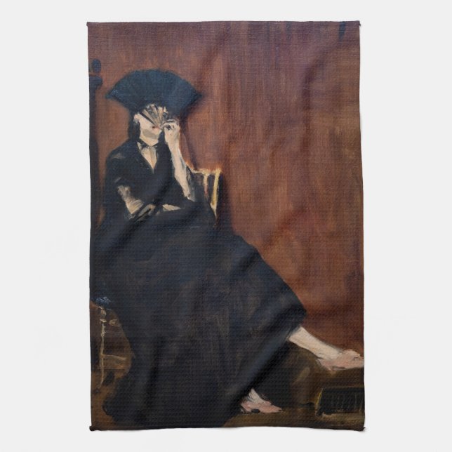 Edouard Manet - Berthe Morisot with a Fan Kitchen Towel (Vertical)
