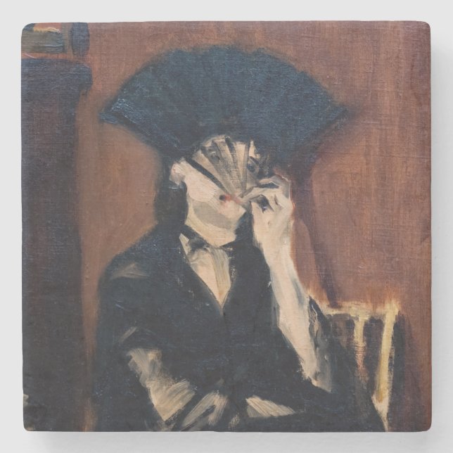 Edouard Manet - Berthe Morisot with a Fan Stone Coaster (Front)