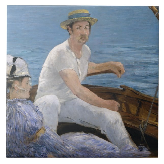 Edouard Manet - Boating Ceramic Tile (Front)