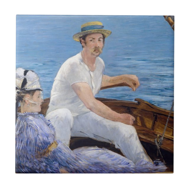 Edouard Manet - Boating Ceramic Tile (Front)