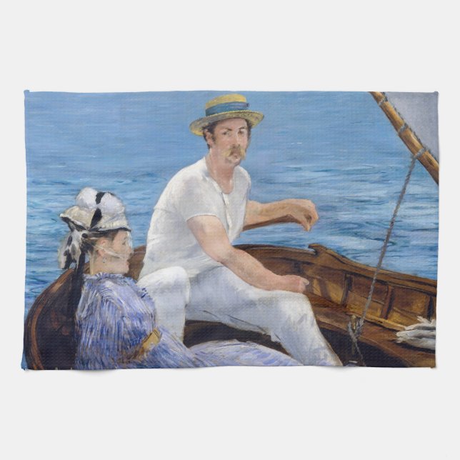 Edouard Manet - Boating Kitchen Towel (Horizontal)