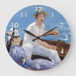 Edouard Manet - Boating Large Clock