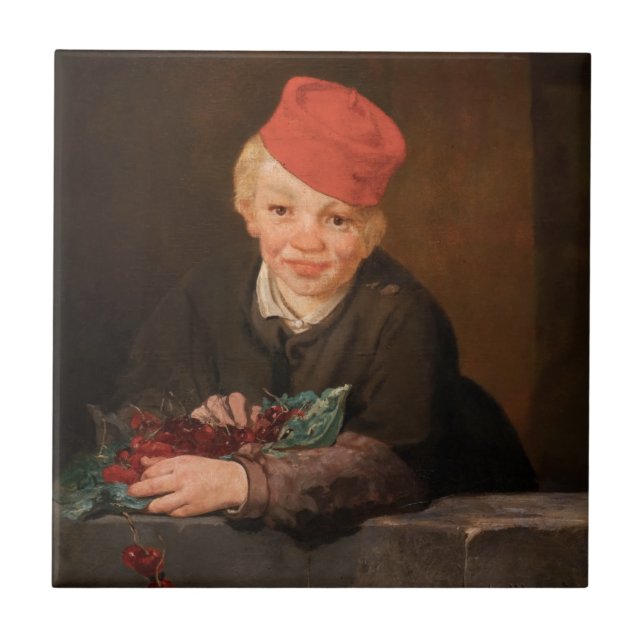 Edouard Manet - Boy with Cherries Ceramic Tile (Front)