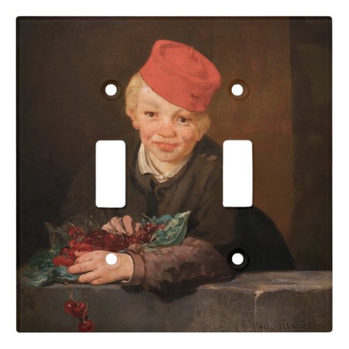 Edouard Manet _ Boy with Cherries Light Switch Cover