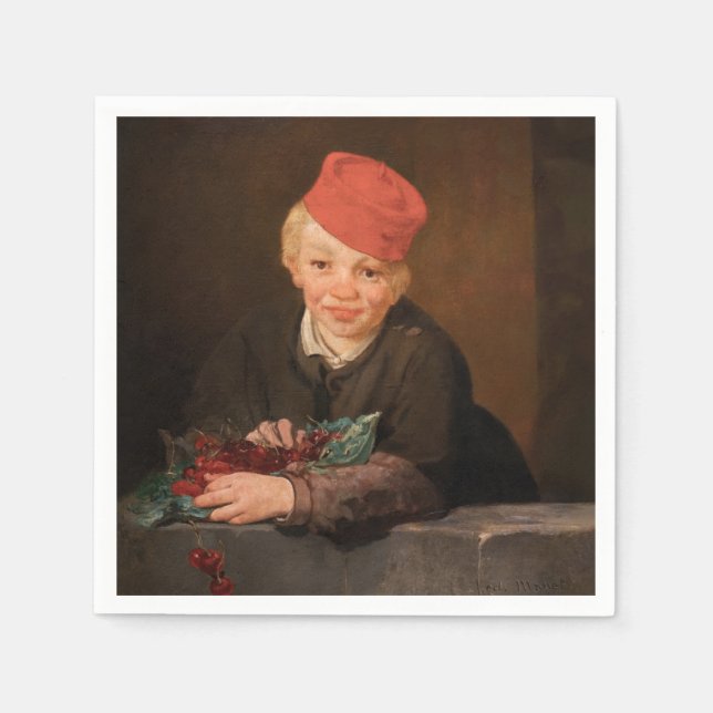 Edouard Manet - Boy with Cherries Napkins (Front)