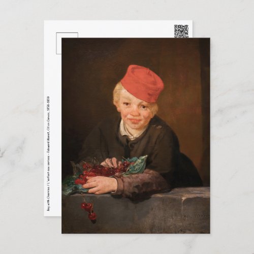 Edouard Manet _ Boy with Cherries Postcard