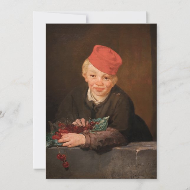 Edouard Manet - Boy with Cherries Thank You Card (Front)